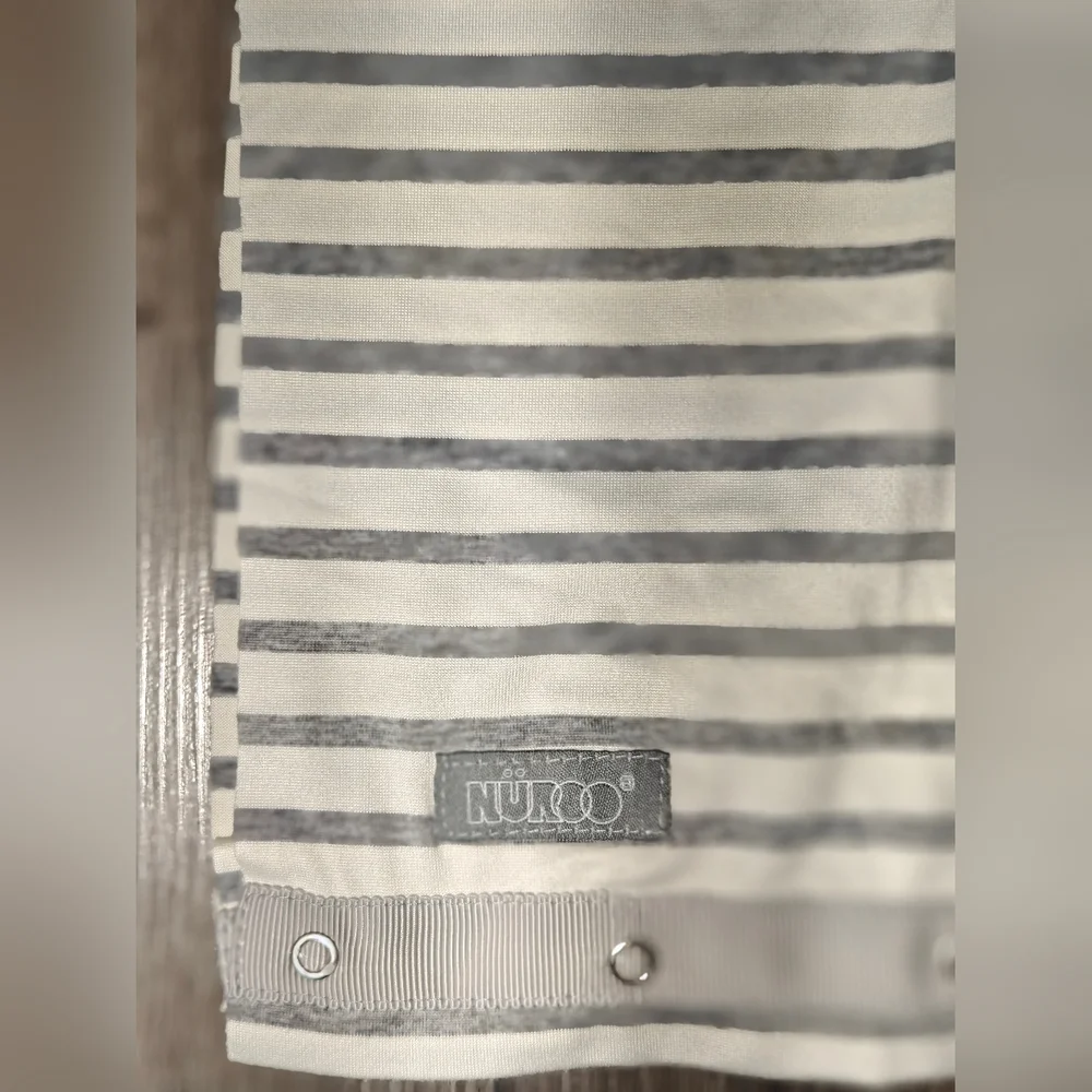 NuRoo Multi-functional Lightweight Soft Breathable‎ Nursing Scarf - Gray/Ivory
